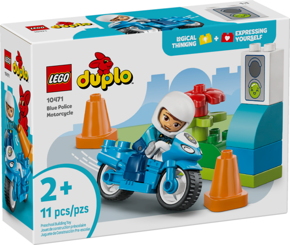 Lego Duplo Blue Police Motorcycle