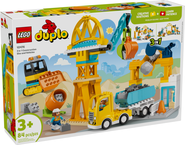 Lego Duplo 3 In 1 Construction Site And Vehicles