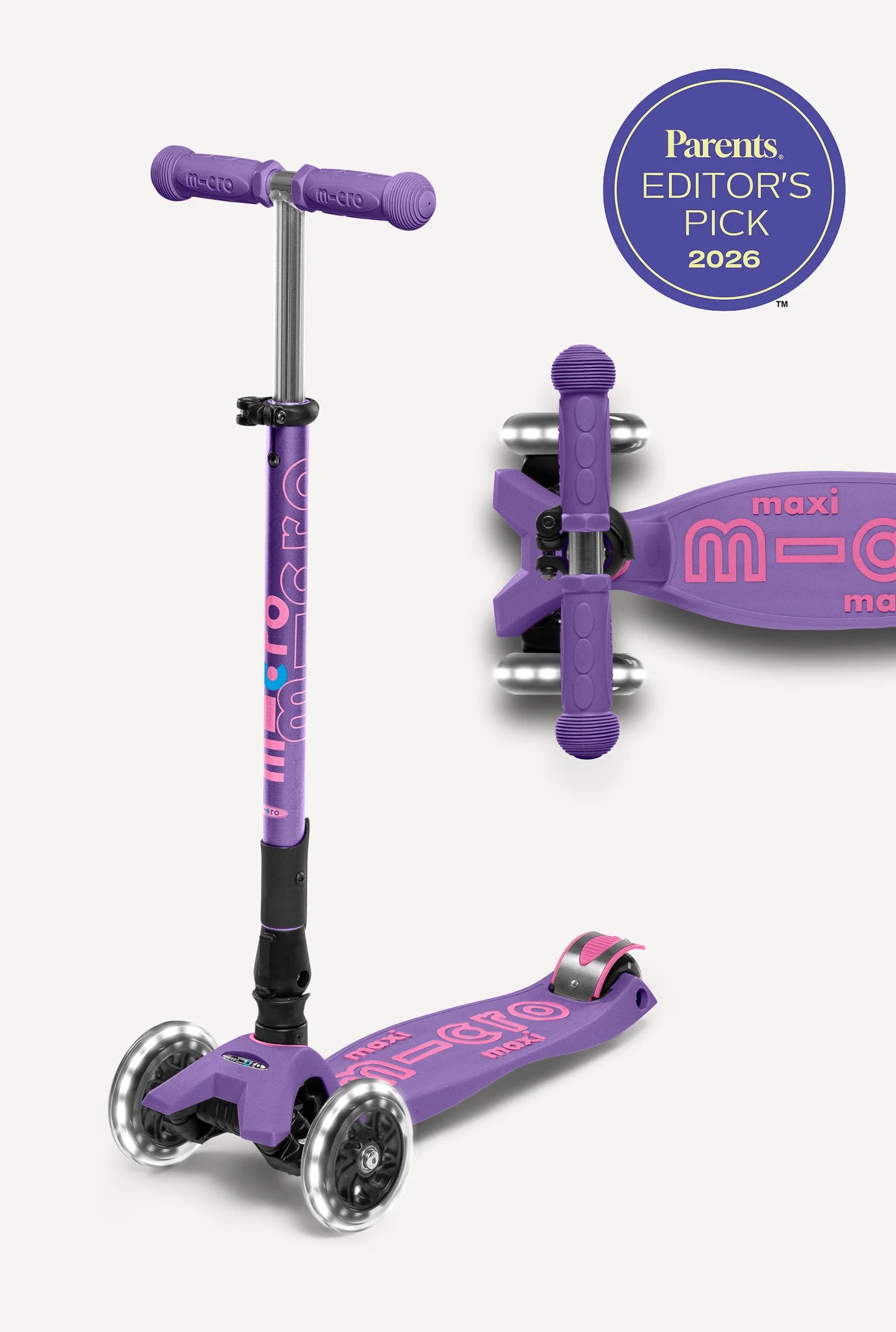 Micro Maxi Foldable LED Scooter Purple