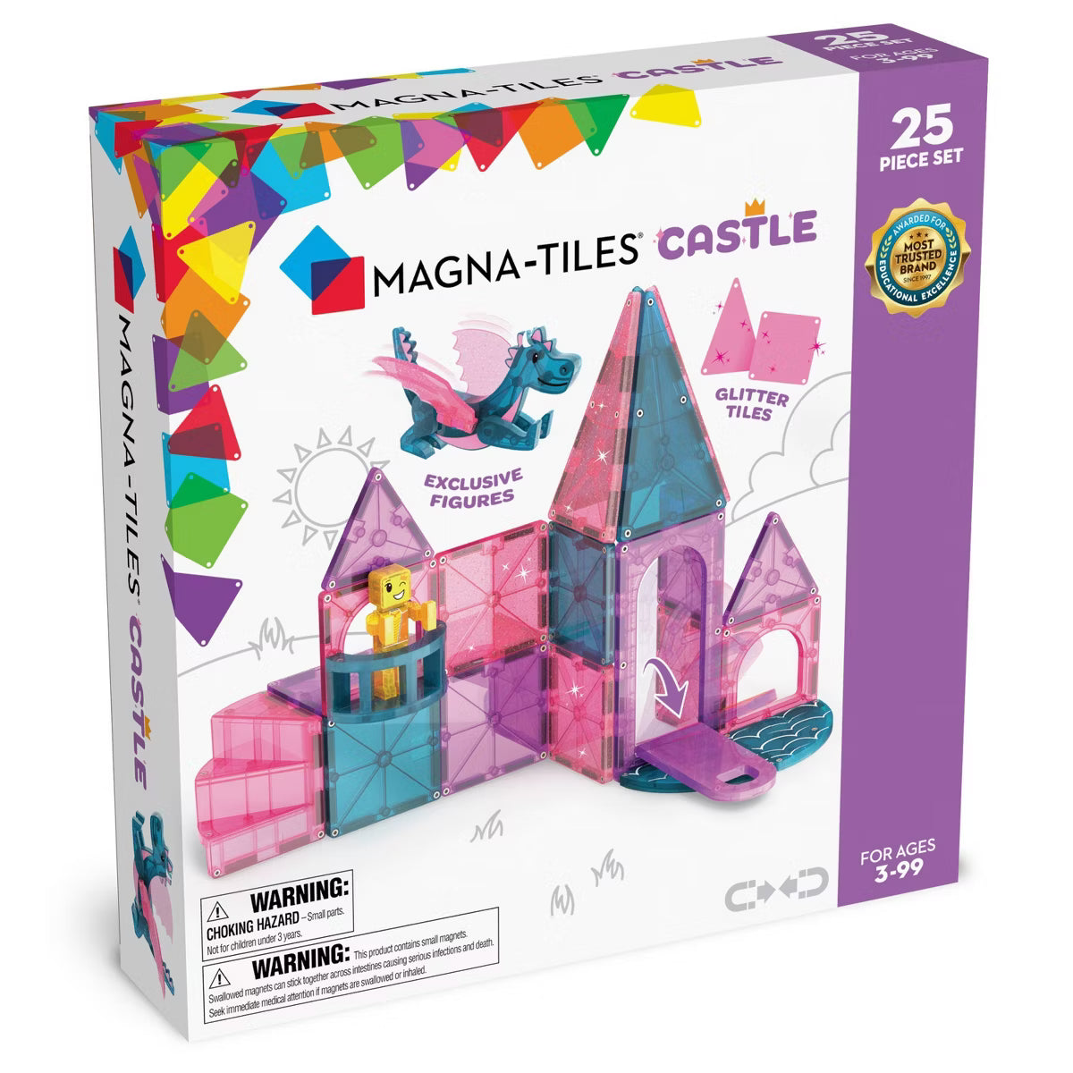 Castle with Dragon 25 piece magnatiles