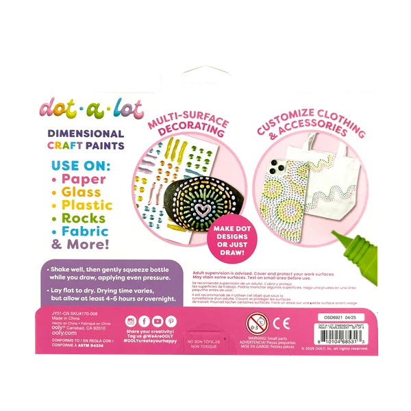 Dot A Lot Dimensional Craft Paints Pastel