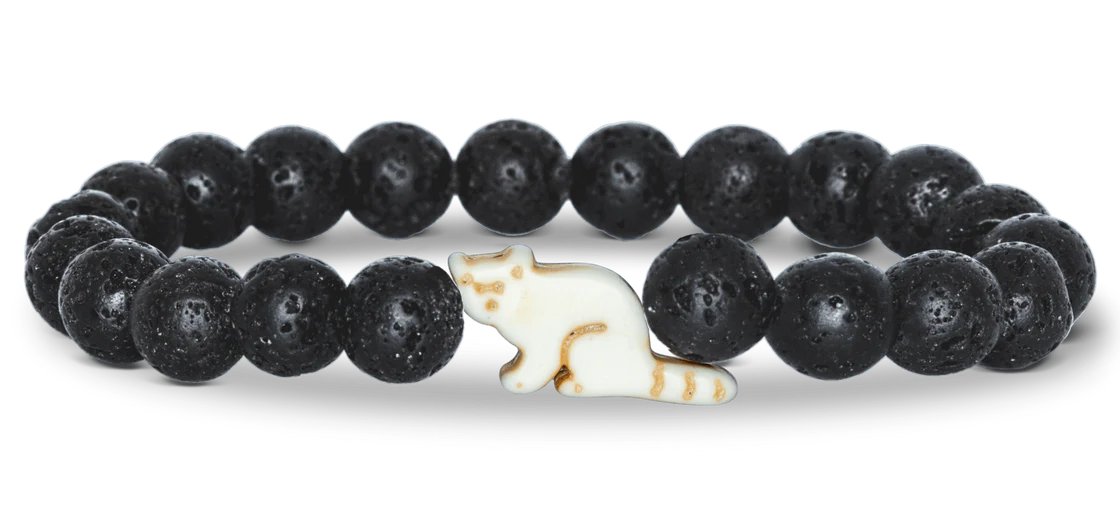 Fahlo Bracelet Red Panda Lava Stone