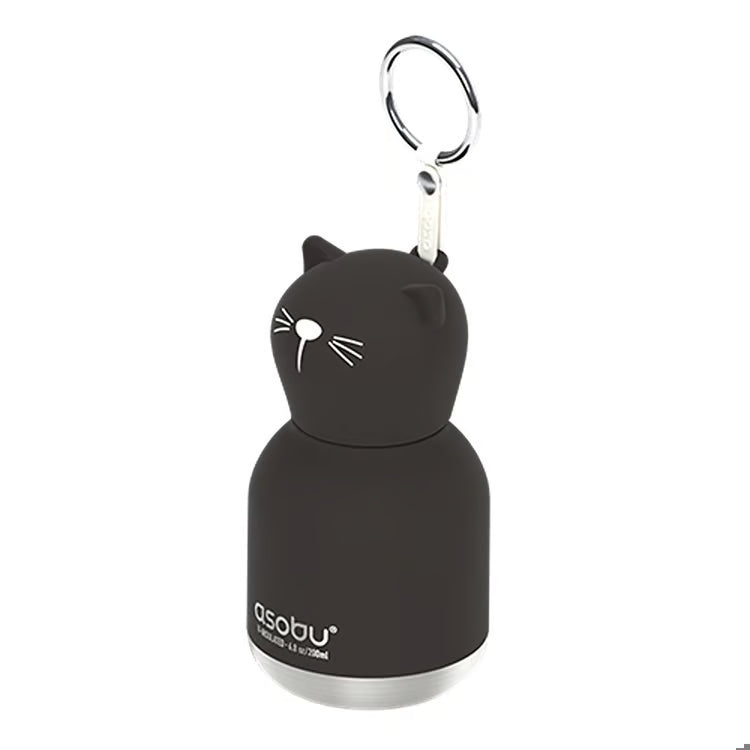Black Cat Mini Bottle With Straw