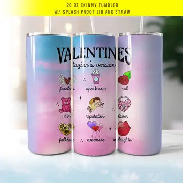 Valentine's Taylor Tumbler 20oz w/Straw