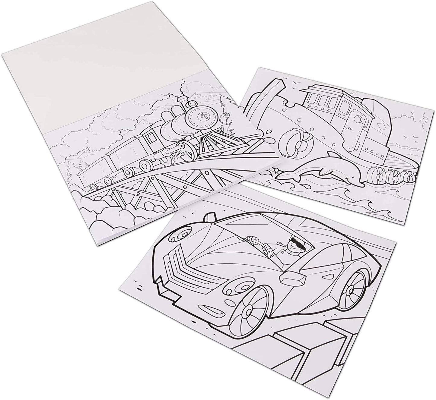 Vehicles Coloring Pad