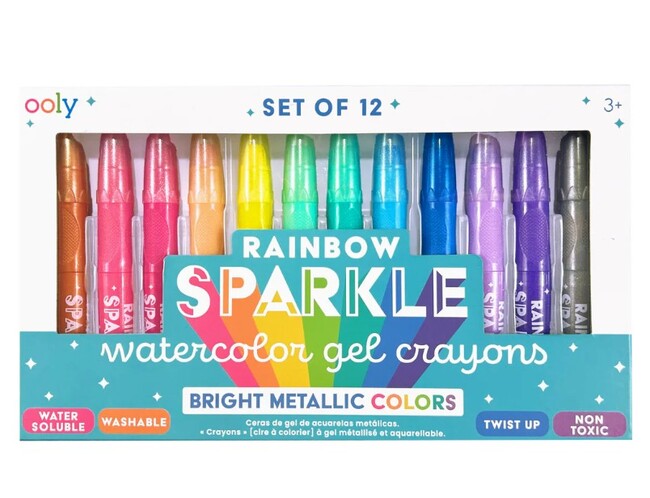 Sparkle Gel Crayon 12 Pc