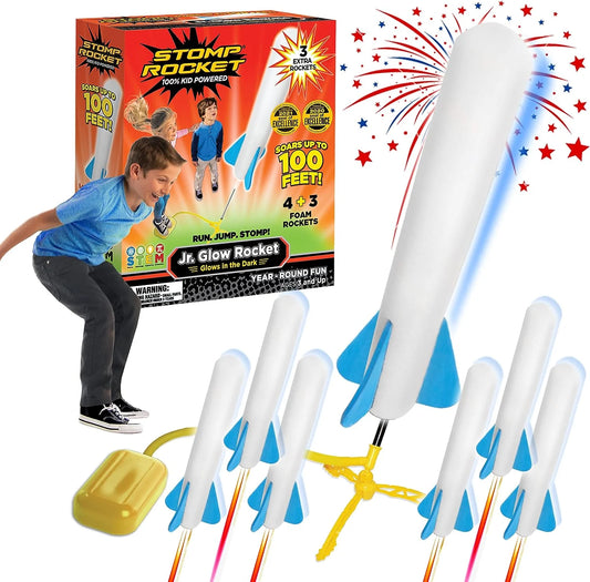 Junior Glow Stomp Rocket With 7 Rockets