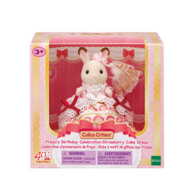 Calico Critter Freya Rabbit Strawberry Dress 40th Anniversary