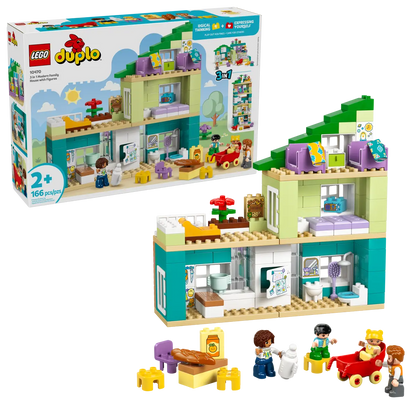 Lego Duplo 3 In 1 Modern Family House With Figures