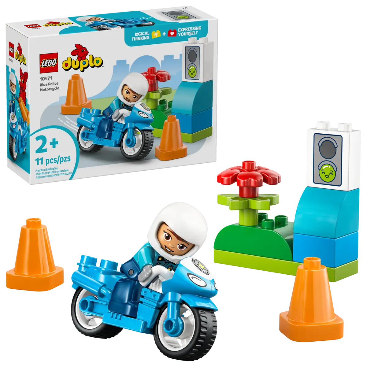 Lego Duplo Blue Police Motorcycle