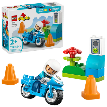 Lego Duplo Blue Police Motorcycle