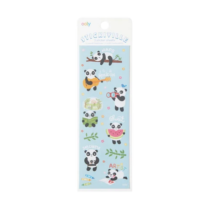 Sticker Playful Pandas