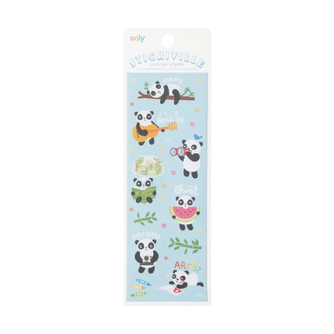 Sticker Playful Pandas