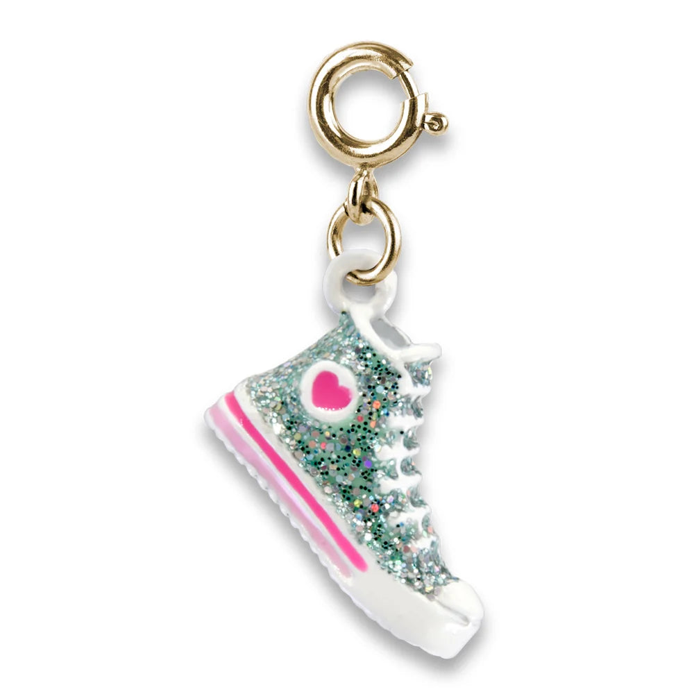 Charm It Gold Glitter High Sneaker