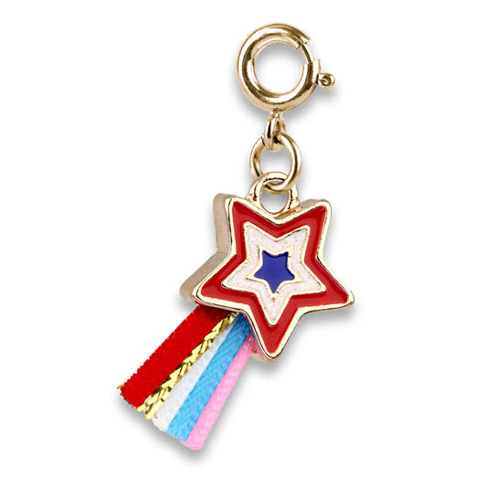 Charm It Gold Patriotic Shoot Star Charm