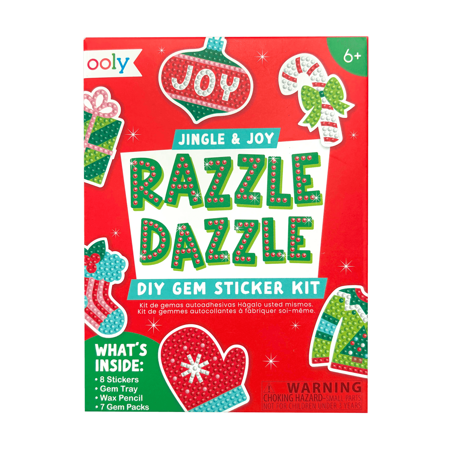Ooly Jingle & Joy DIY Gem Sticker Kit