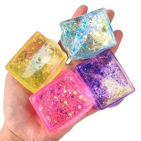 Pookie Squishy Sugar Cubes Glitter