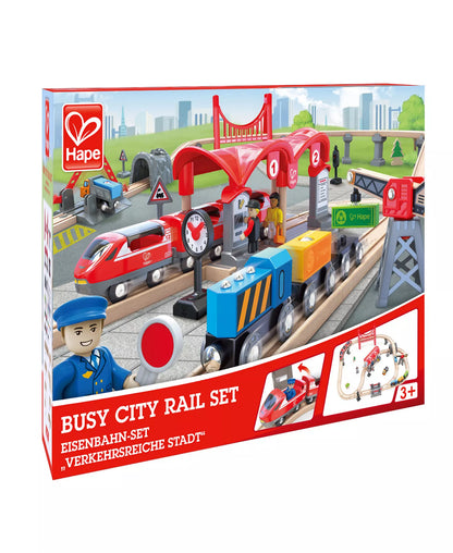 Busy City Wooden Rail Set