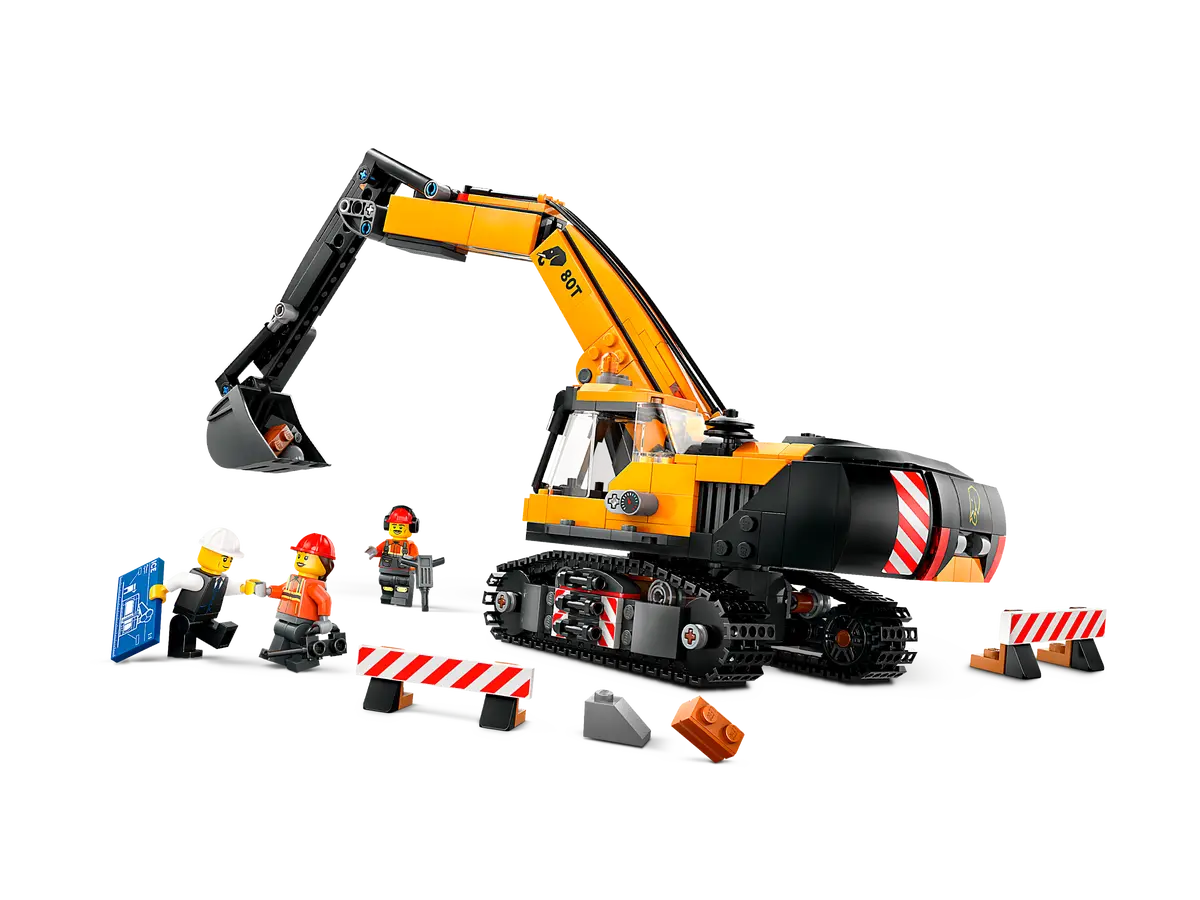Lego Yellow Construction  Excavator