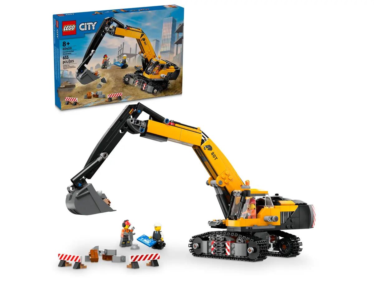 Lego Yellow Construction  Excavator