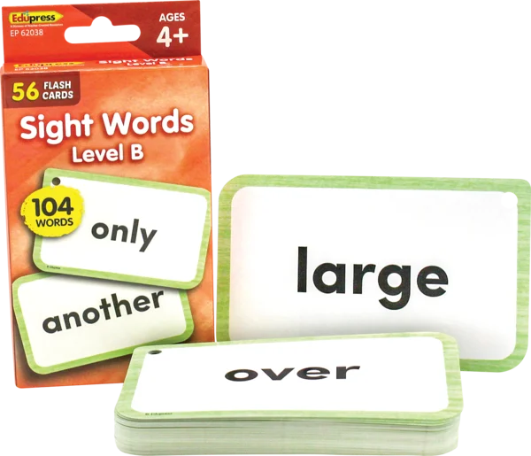 Sight Words B Flash Cards