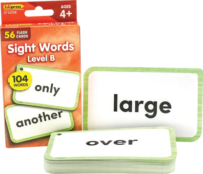 Sight Words B Flash Cards