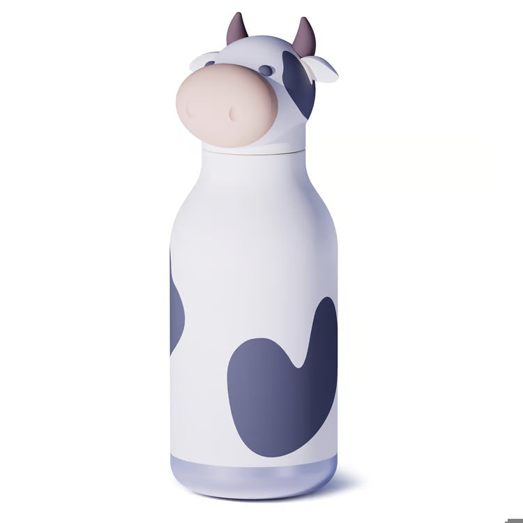 Cow Bottle W/Straw 16 oz.