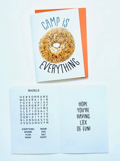 Camp Is Everything (Bagel) Greeting Card