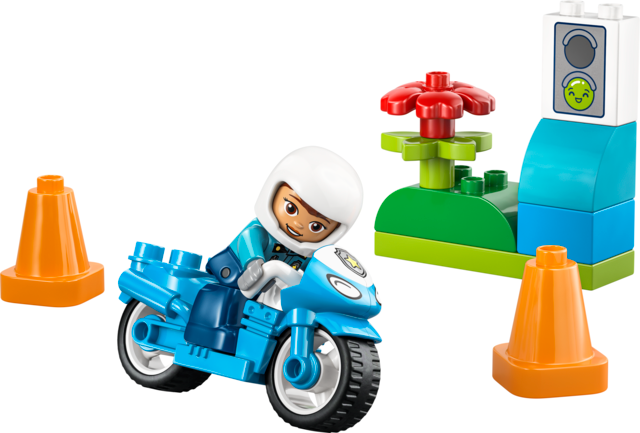 Lego Duplo Blue Police Motorcycle