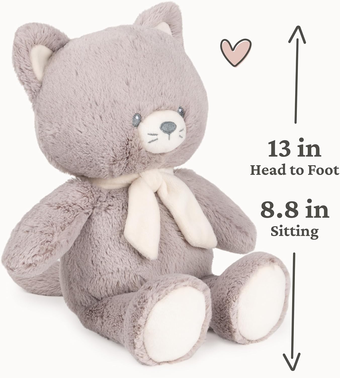 Peppercorn Gray Kitten Sustainable Plush