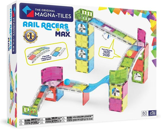 Magnatiles Rail Racers Deluxe 80 piece set