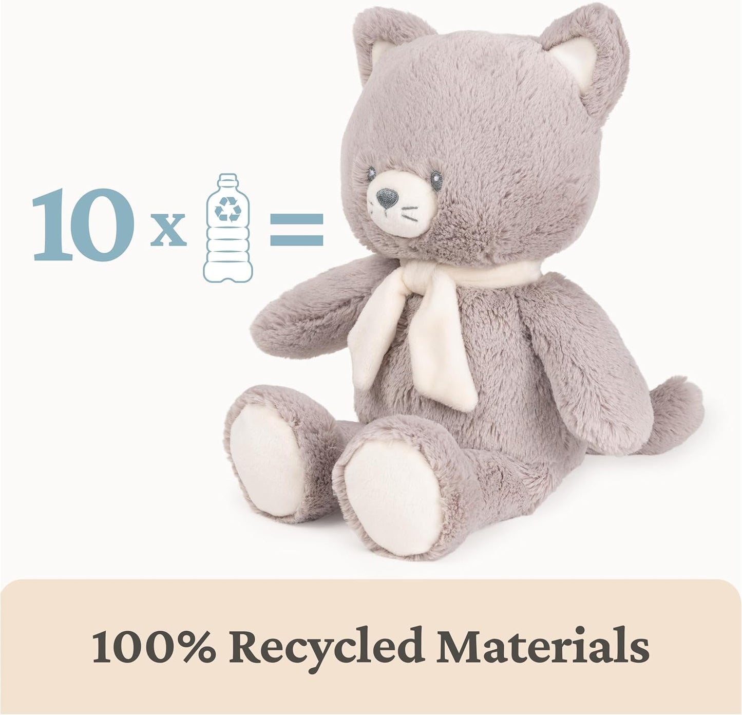 Peppercorn Gray Kitten Sustainable Plush