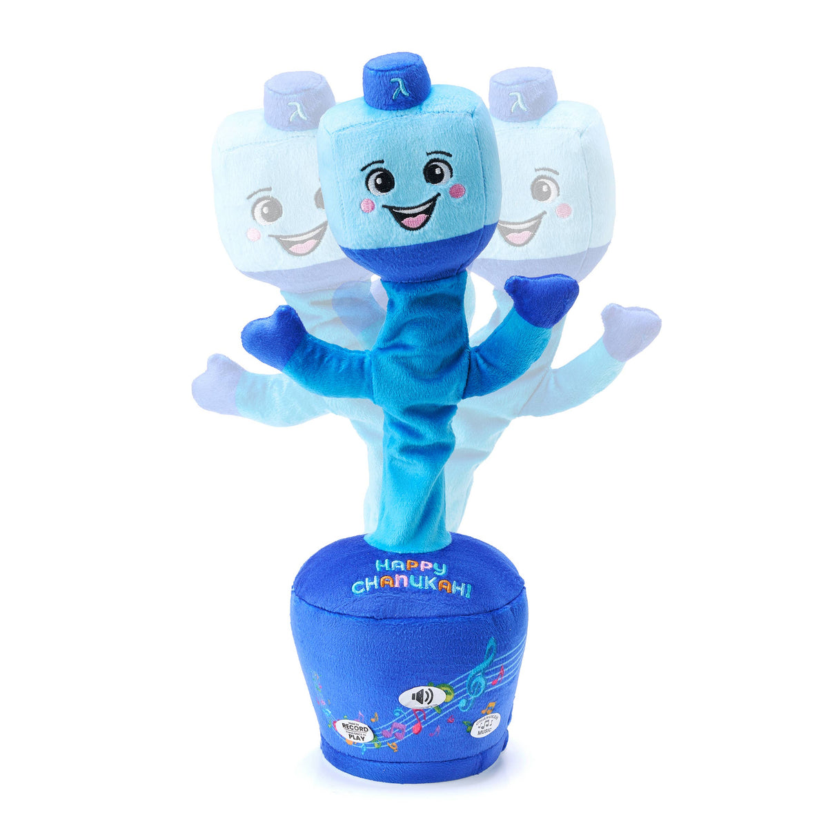 Dancing Dreidel - Sings 6 Chanukah Songs & Can Record Your Own 🔋3AA