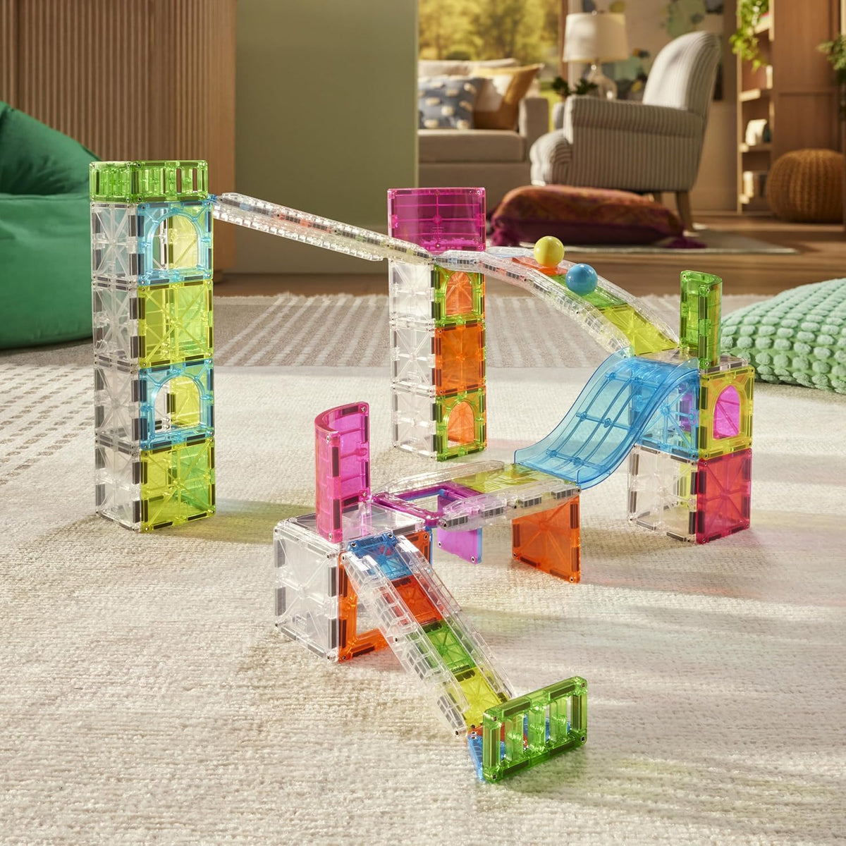 Magnatiles Rail Racers Deluxe 80 piece set