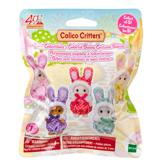 Calico Critters Colorful Bunny Costume Babies Cutie Collectibles