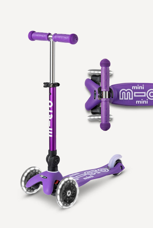 Micro Mini Foldable LED Scooter Purple
