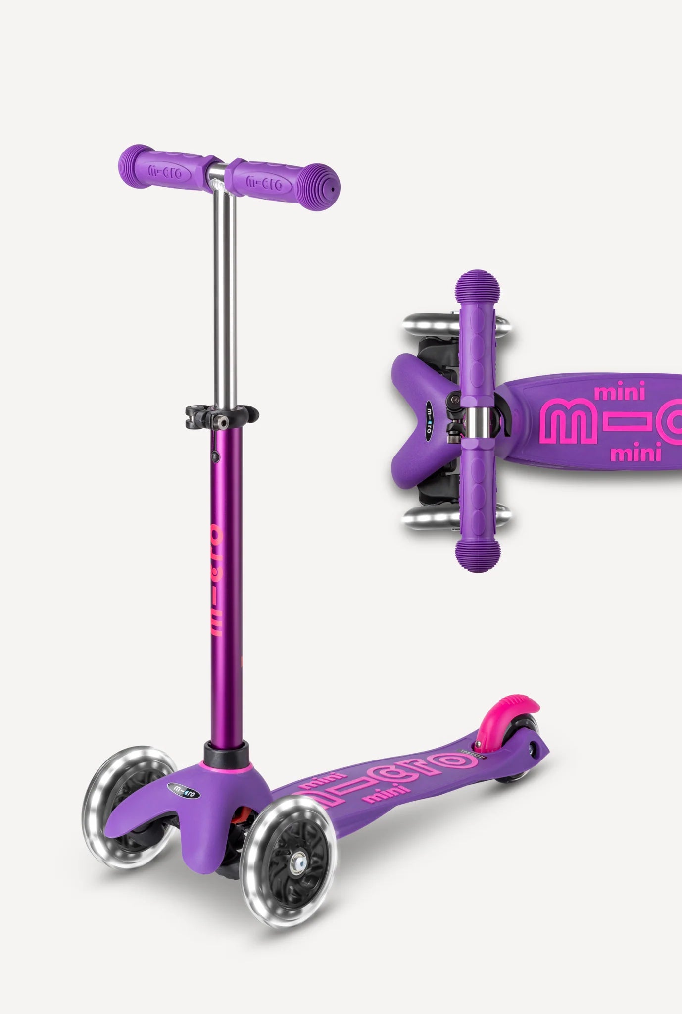 Micro Mini Scooter LED Purple Pink