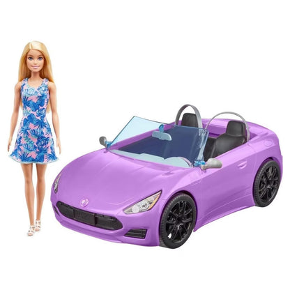 Barbie and Convertible Car