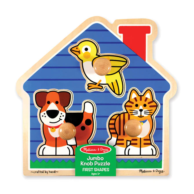 Jumbo Knob Puzzle House Pets
