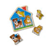 Jumbo Knob Puzzle House Pets