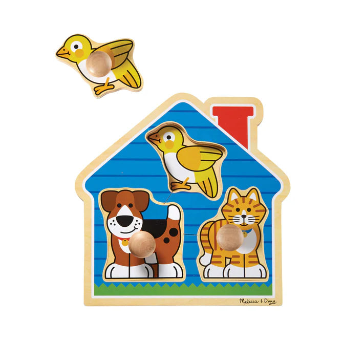 Jumbo Knob Puzzle House Pets