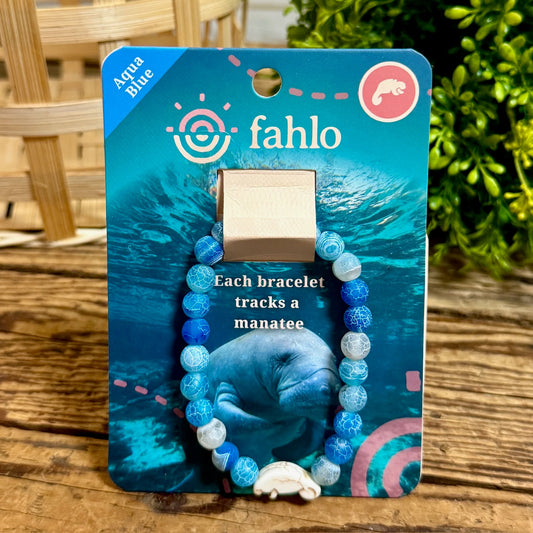 Fahlo Bracelet Manatee Aqua Blue Drift