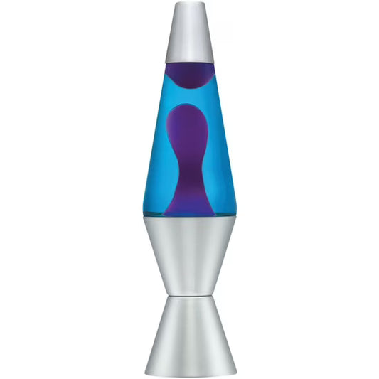 14.5 Inch Lava Lamp - Purple/Blue/Silver