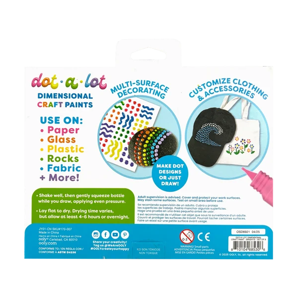 Dot A Lot Dimensional Craft Paints Brights