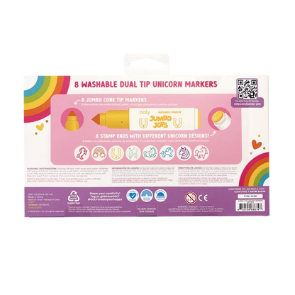 Jumbo Jots Dual Tip Unicorn Markers Set of 8