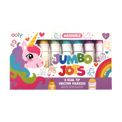 Jumbo Jots Dual Tip Unicorn Markers Set of 8