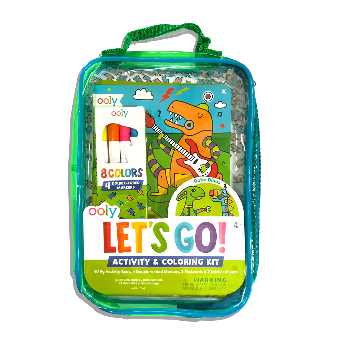 Lets Go Activity & Coloring Kit -  Robo Dinos