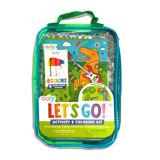 Lets Go Activity & Coloring Kit -  Robo Dinos