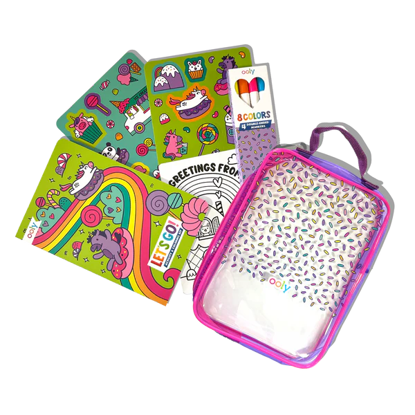 Lets Go Activity & Coloring Kit - Unicorn Candy Town