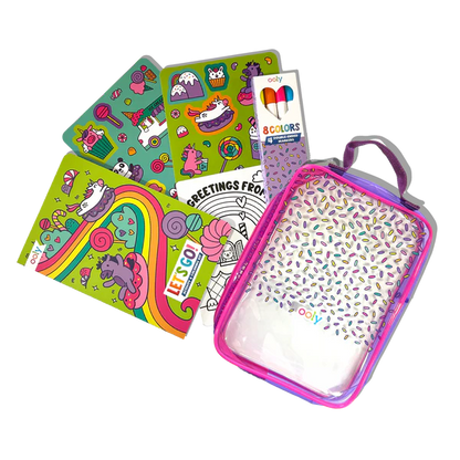 Lets Go Activity & Coloring Kit - Unicorn Candy Town